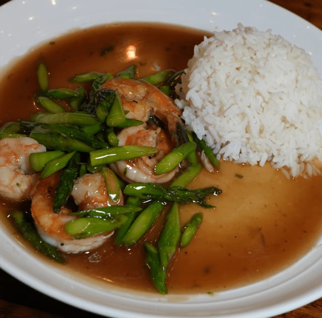 Sautéed Shrimp asparagus.